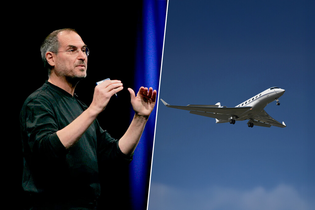 Steve Jobs encargó un avión privado como el de Larry Ellison. Son idénticos, salvo por un botón que demuestra la obsesión de Jobs por la perfección 