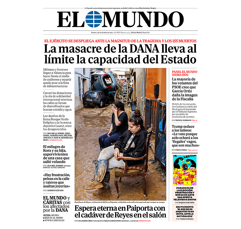 La imagen de portada en la que Raquel esperaba que recogieran el cadáver de su tío.