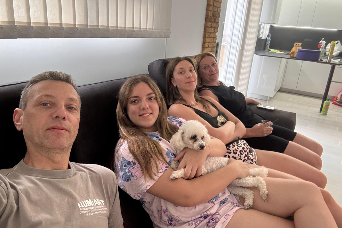 La primera mañana de Mariloli Fernández y su familia de regreso a su casa el 1 de julio pasado.