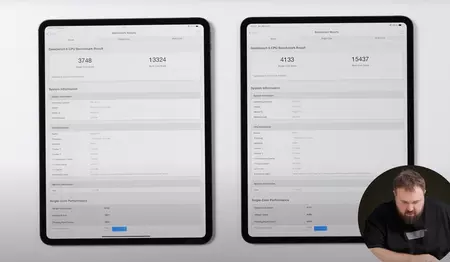 iPad Pro M4 (izquierda) y iPad Pro M5 (derecha)