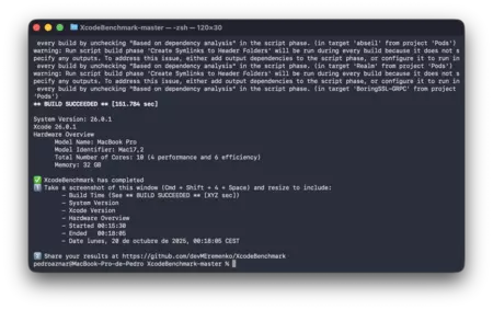 Xcode Benchmark