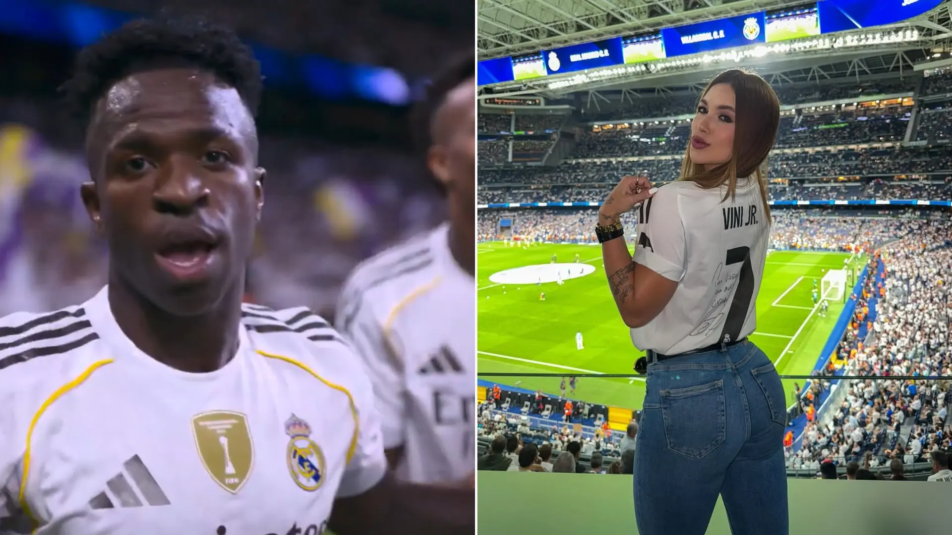 La dedicatoria del gol de Vinícius… para una mujer especial, la influencer Virginia Fonseca