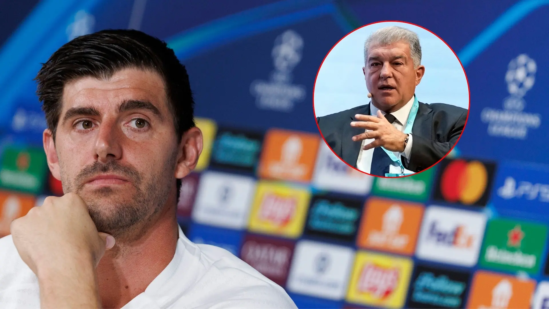 Courtois responde a Laporta: «¿Mano blanca? Dice eso porque lo tiene que decir por el caso Negreira»
