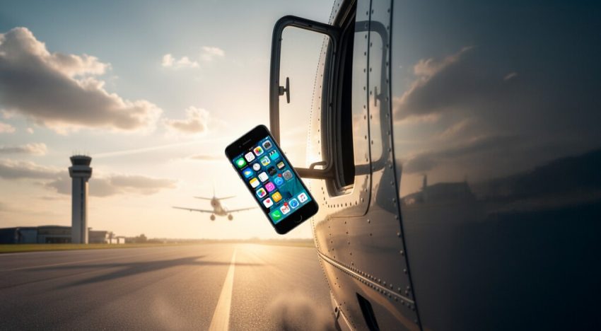 Un piloto perdió su iPhone en plena pista de despegue. Lo encontraron en un estado extrañísimo para las circunstancias: funcionando