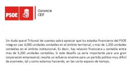 El relax del PSOE con sus gastos, pese a estar subvencionado en un 75%: «Se ve si suman los tiques, garabato y al sobre»