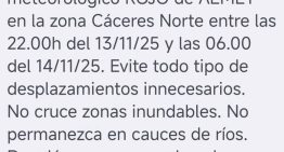 La Junta mantiene la fase de emergencia por la borrasca Claudia en el norte de Cáceres