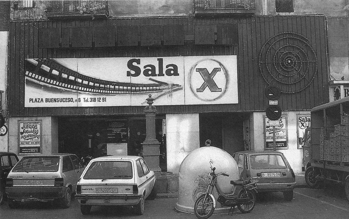Una de las primeras salas X en Barcelona.