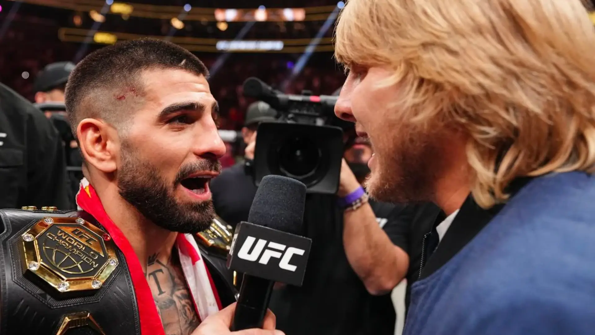 Tenso reencuentro entre Ilia Topuria y Paddy Pimblett antes de la pelea de Aleksandre en UFC Qatar: «Vamos, Chorizo, cálmate»