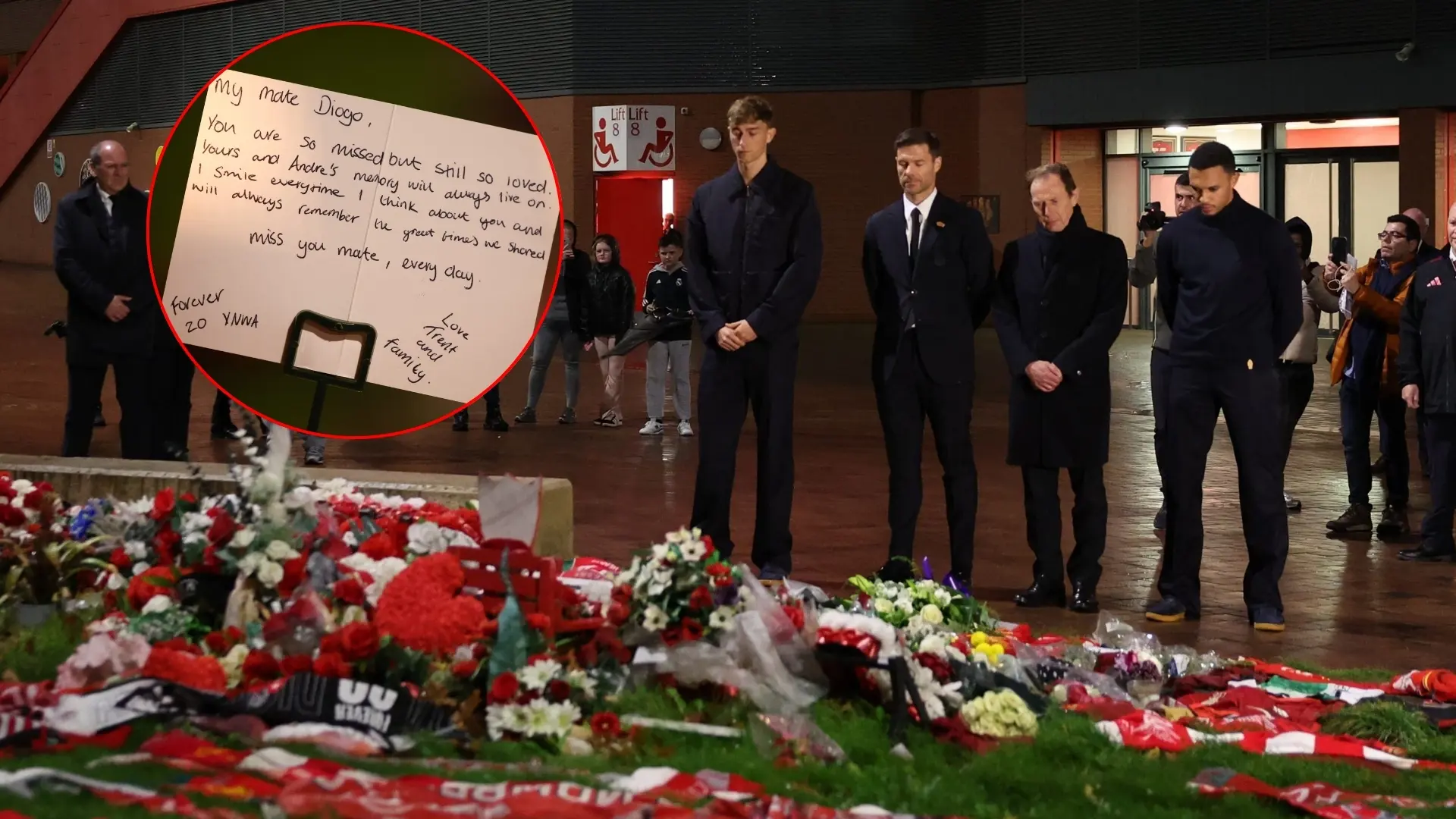 El emotivo mensaje de Trent a Diogo Jota en el homenaje del Real Madrid en Anfield: «Te echo de menos, amigo, cada día»