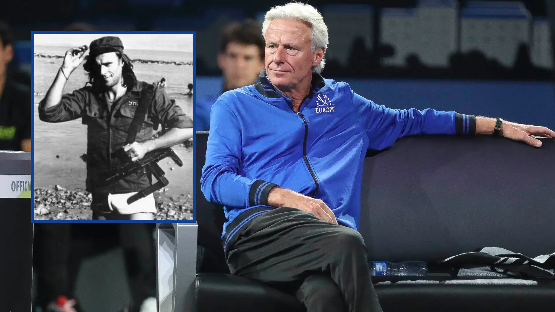 La foto 'inocente' con un uniforme militar israelí y una metralleta que obligó a Björn Borg a contratar a ocho guardaespaldas