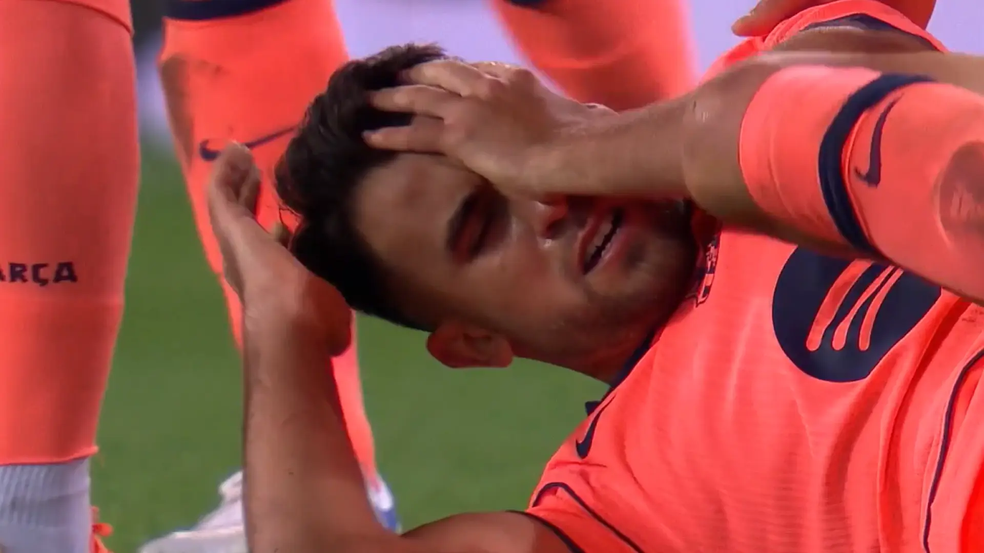 El durísimo golpe que dejó K.O. a Eric García ante el Brujas: «Creo que me ha roto la nariz»