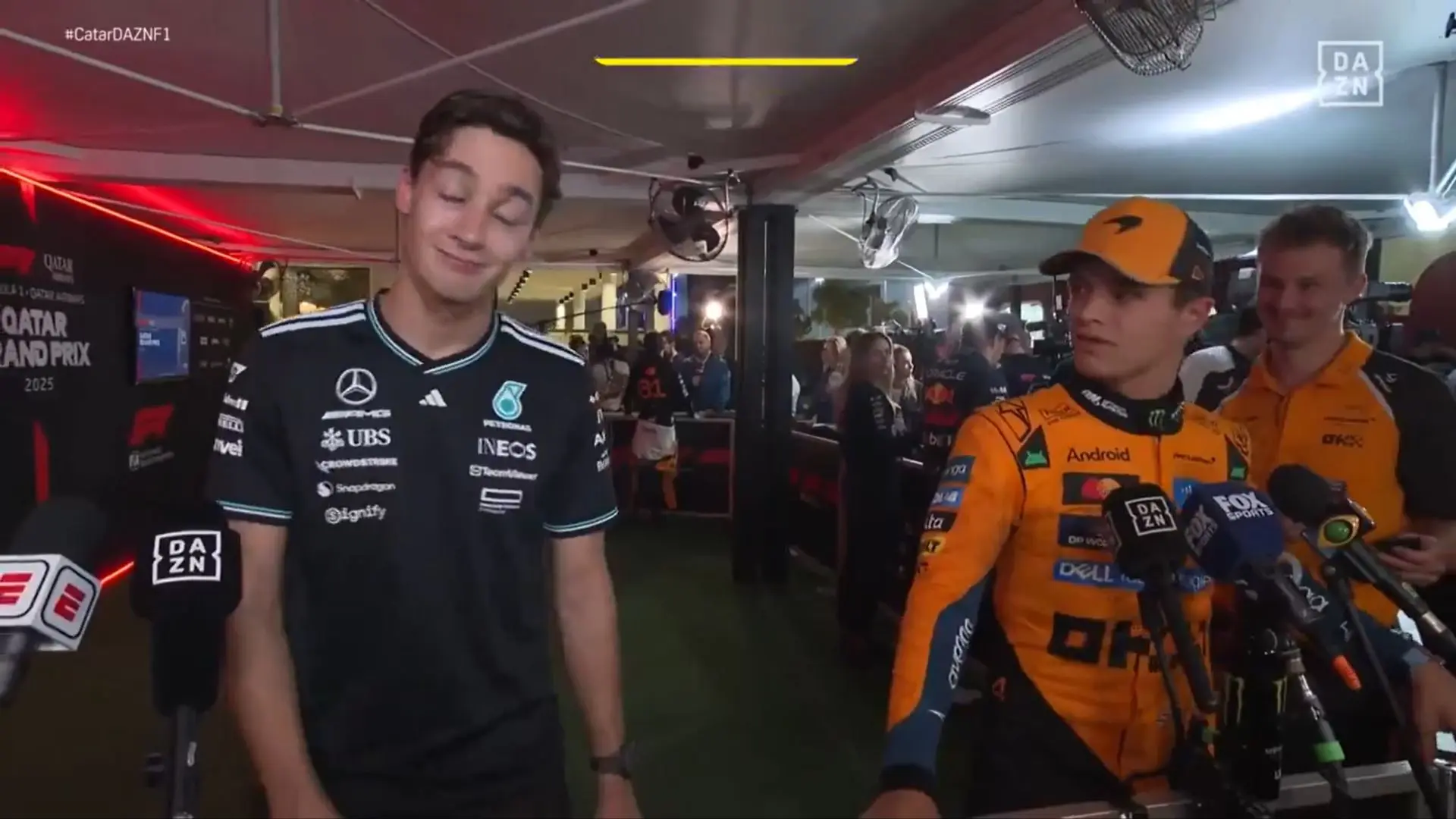 Encontronazo entre Russell y Norris tras la clasificación en Qatar: «No puedo creer que creas a los medios antes que a mí»