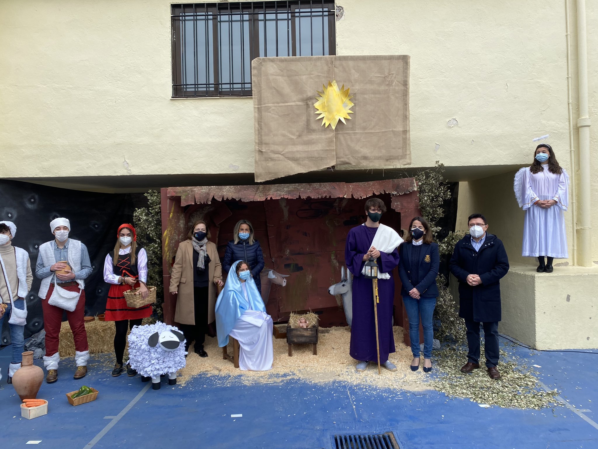 Milagros Tolón, en el Belén viviente del Divina Pastora.