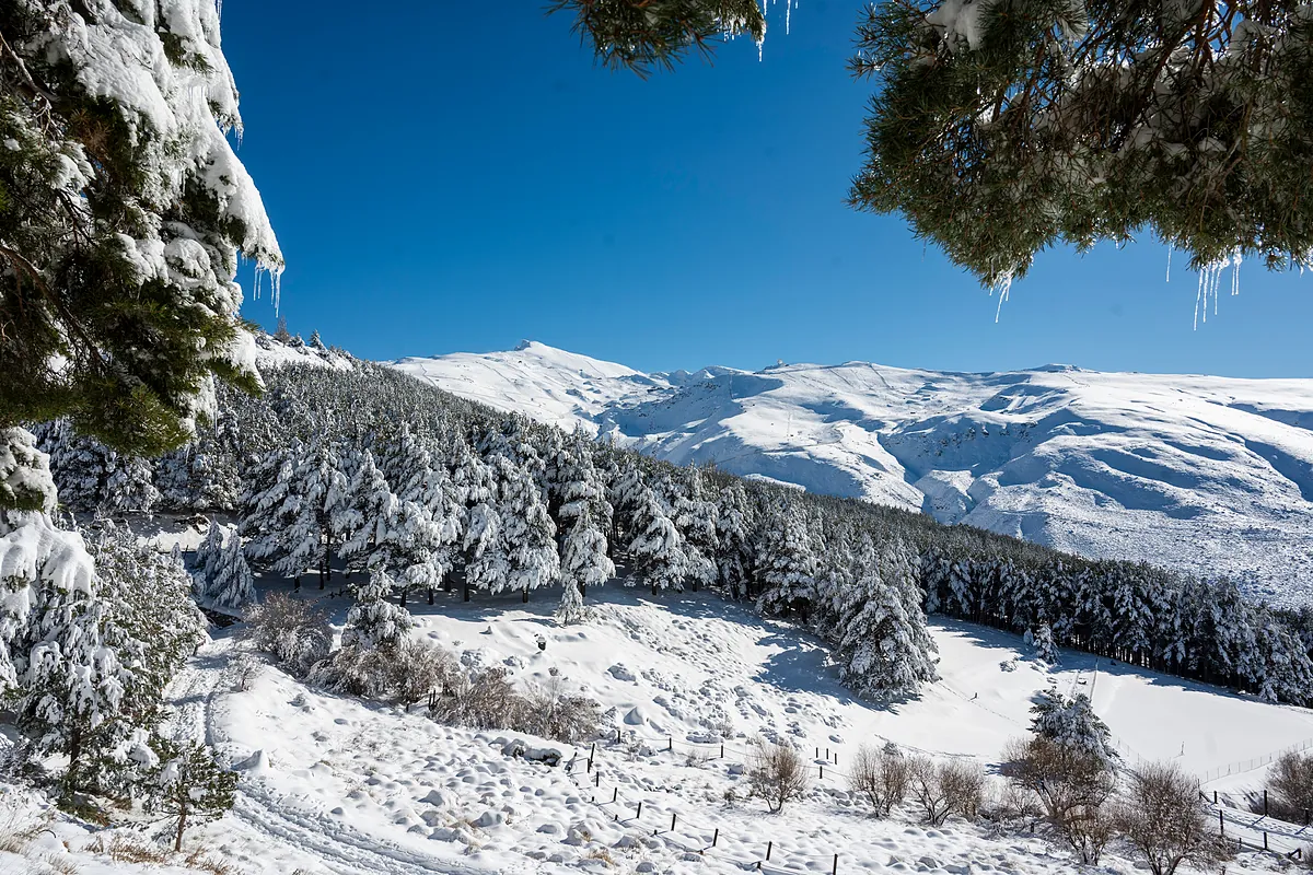 Quince carreteras afectadas por el hielo y la nieve, con ocho cortadas