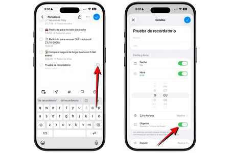 Recordatorio Alarma Ios