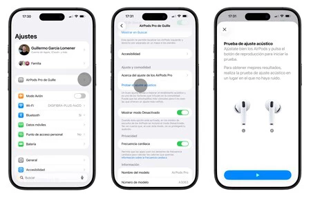 Ajuste acústico AirPods