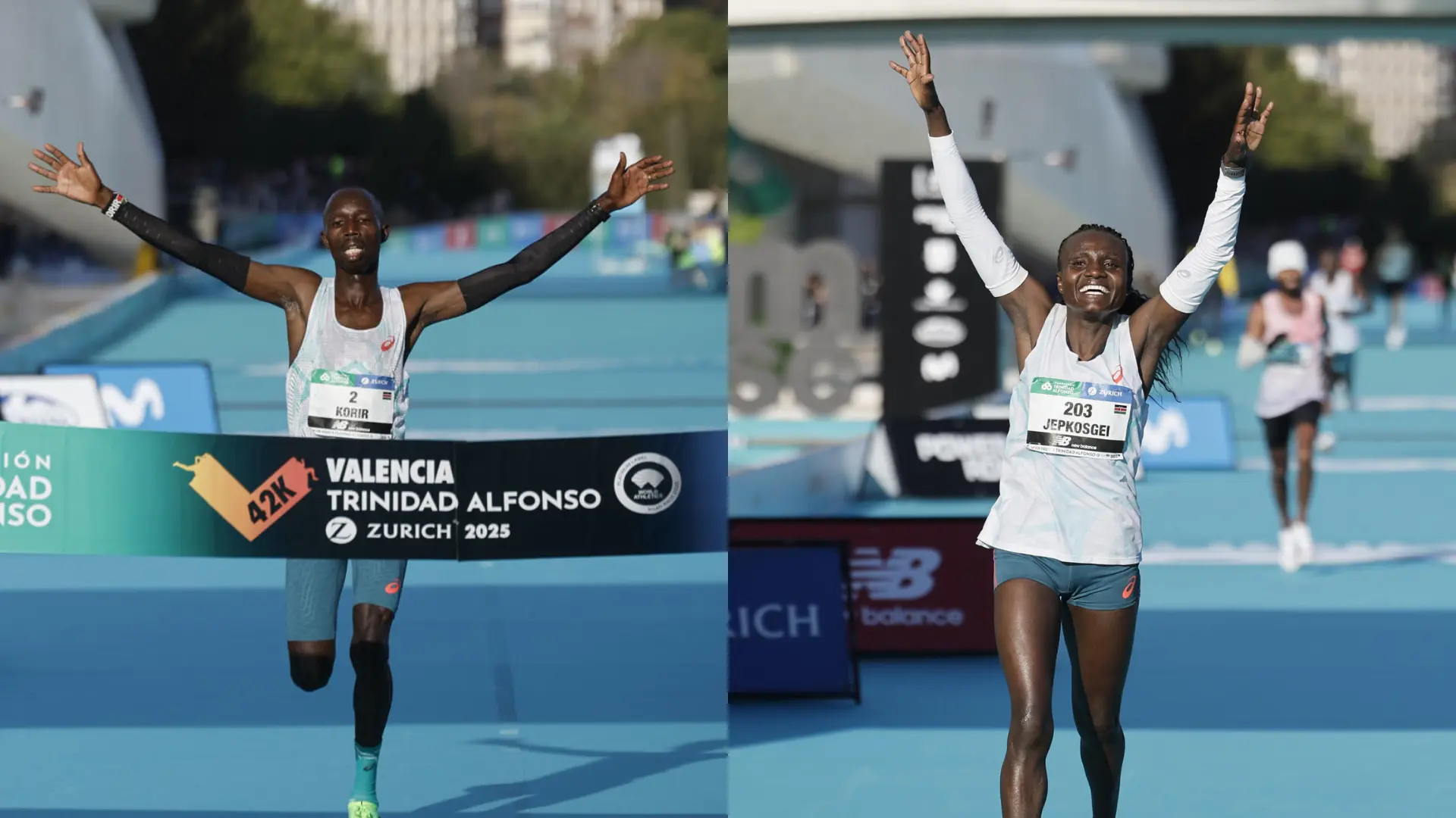 El millón de euros de Juan Roig tendrá que esperar: Korir y Jepkosgei ganan el Maratón de Valencia, pero sin récord del mundo