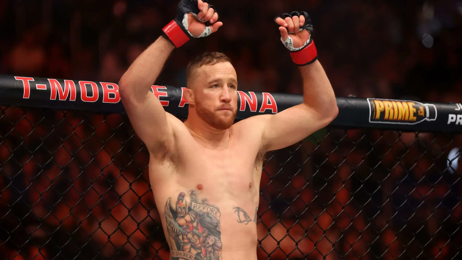 Ganar el cinturón del peso ligero y el BMF, el plan de Justin Gaethje en espera de Topuria: «Es el guion que he estado siguiendo»