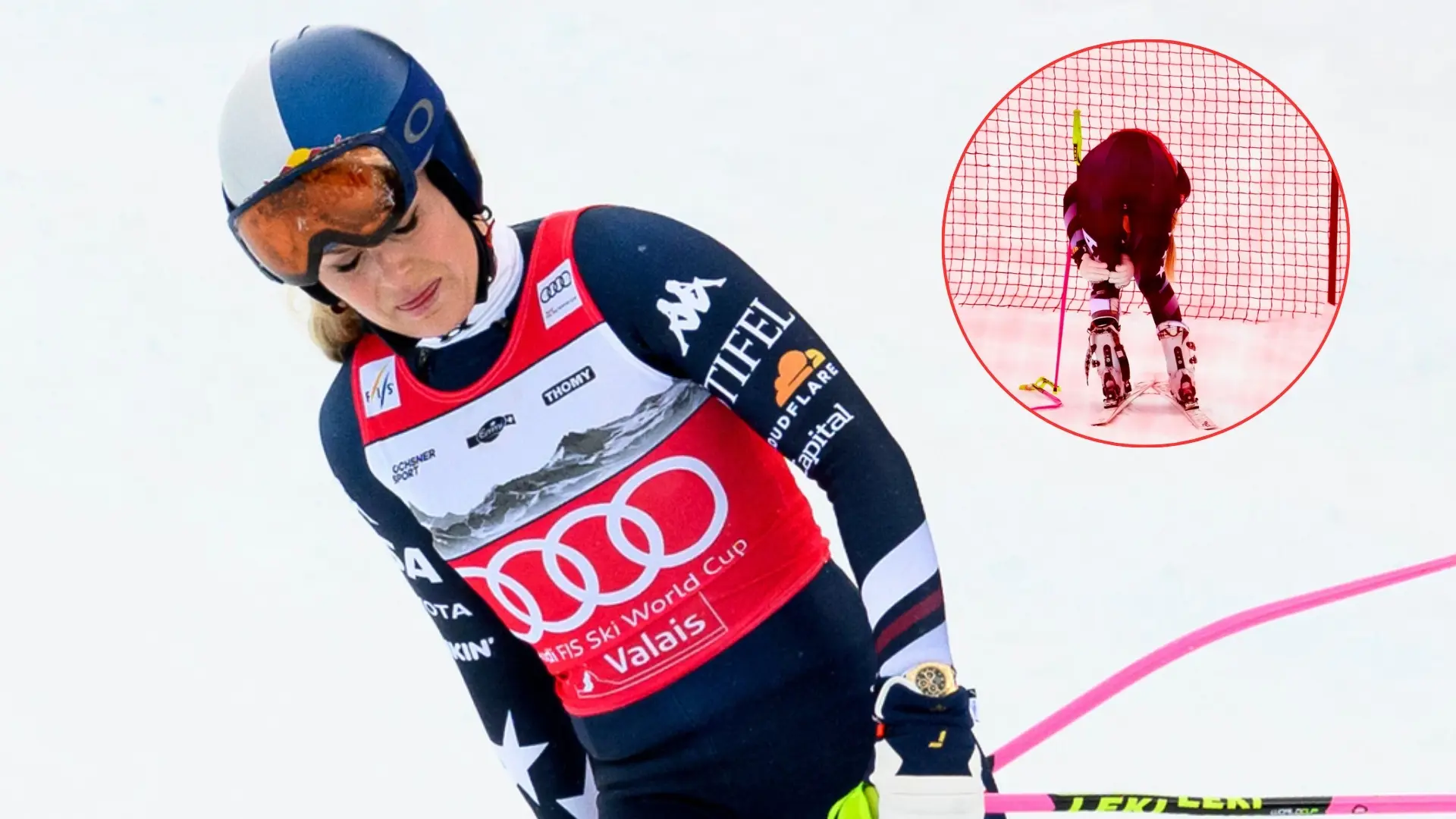 Lindsey Vonn sufre una dura caída y se lesiona la rodilla, pero no descarta los Juegos: «Mi sueño olímpico no ha terminado»