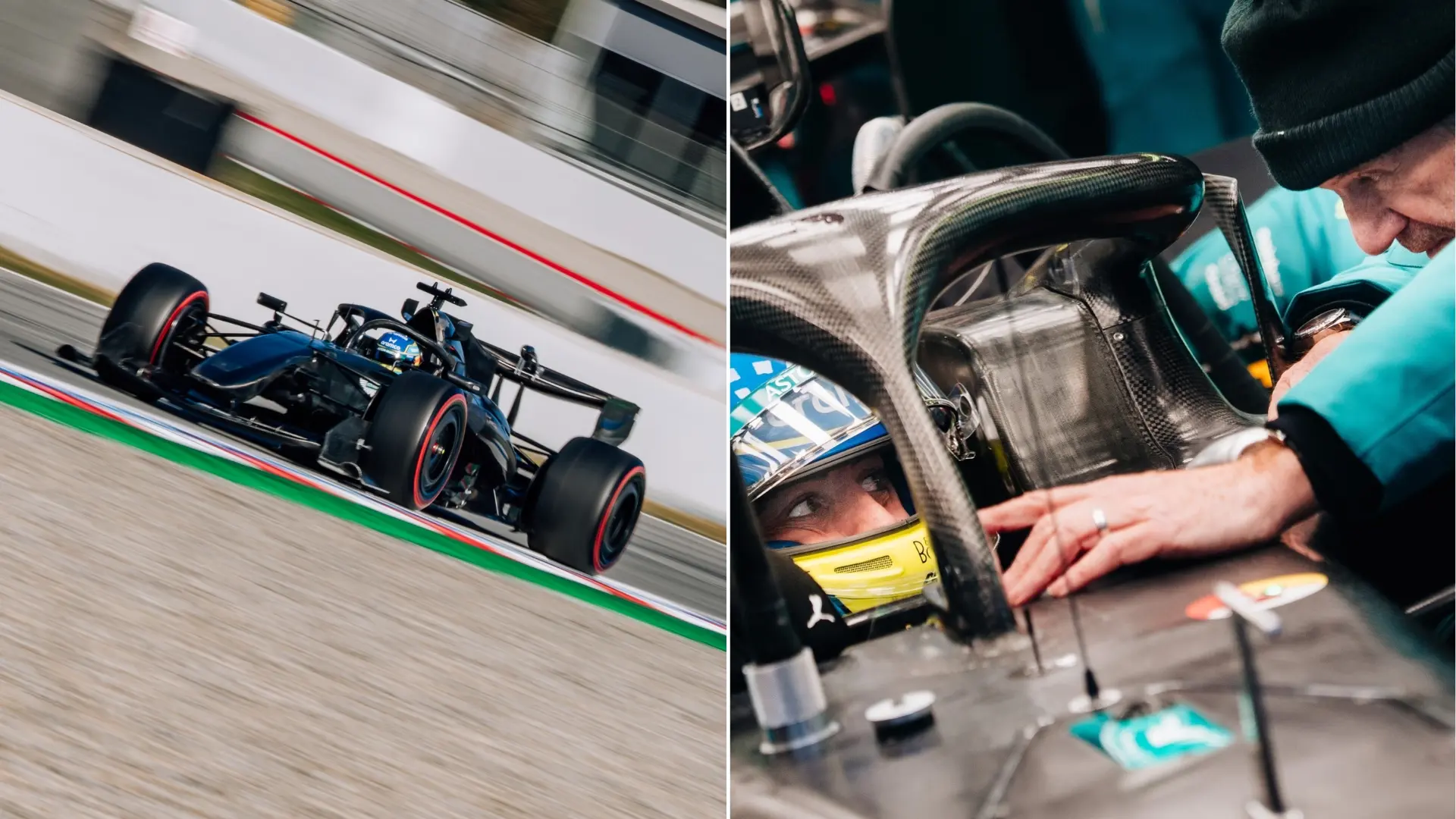 La imagen más esperada: Fernando Alonso pilota por primera vez el Aston Martin de Adrian Newey