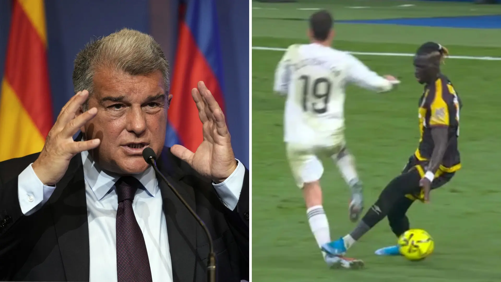 Joan Laporta carga contra el arbitraje al Real Madrid: «El Rayo salió muy perjudicado»