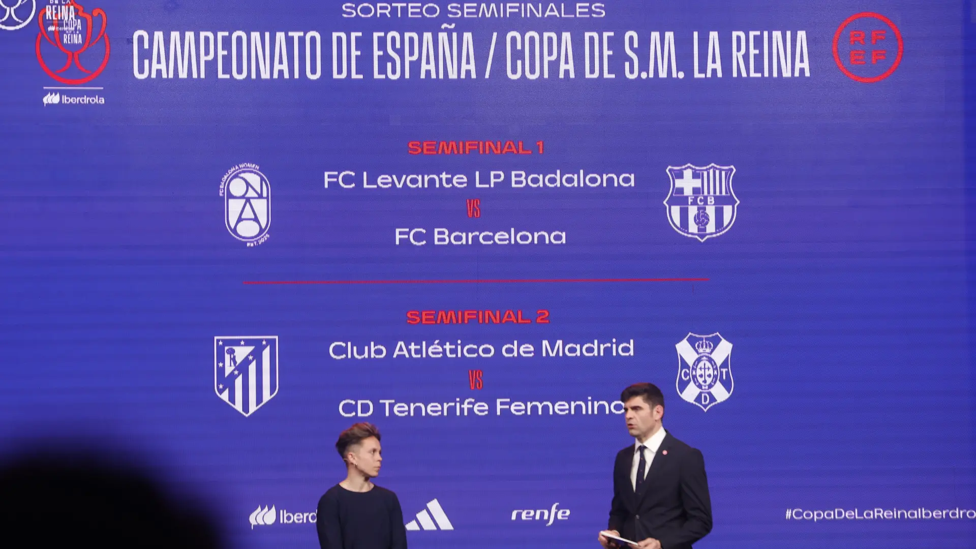 Levante Badalona-Barcelona y Tenerife-Atlético Madrid, semifinales de la Copa de la Reina