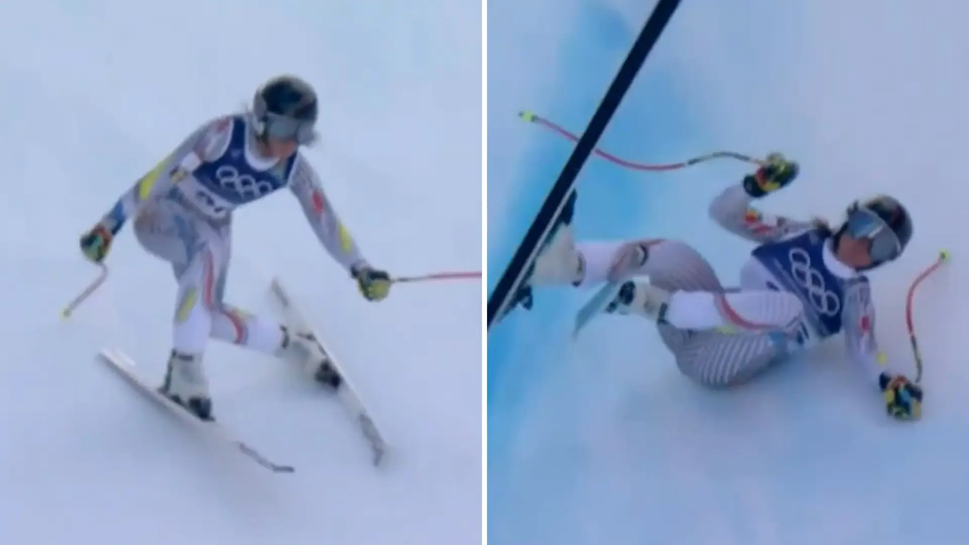 Otra caída terrorífica en el esquí olímpico: Cande Moreno sufre un fortísimo accidente poco después que Lindsey Vonn