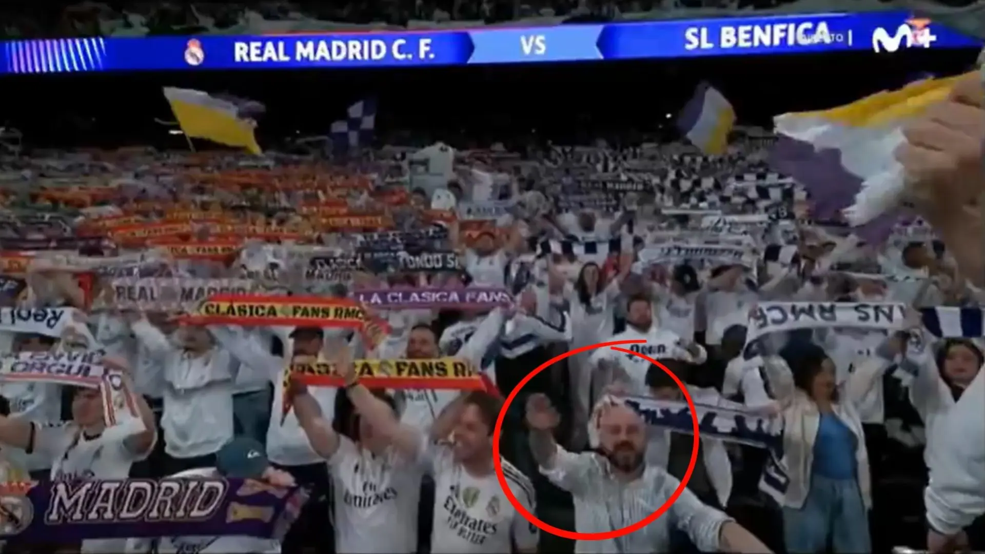 La surrealista disculpa del hincha expulsado del Bernabéu por hacer el saludo nazi: «Tengo dos negros adoptados y me casó un maricón»