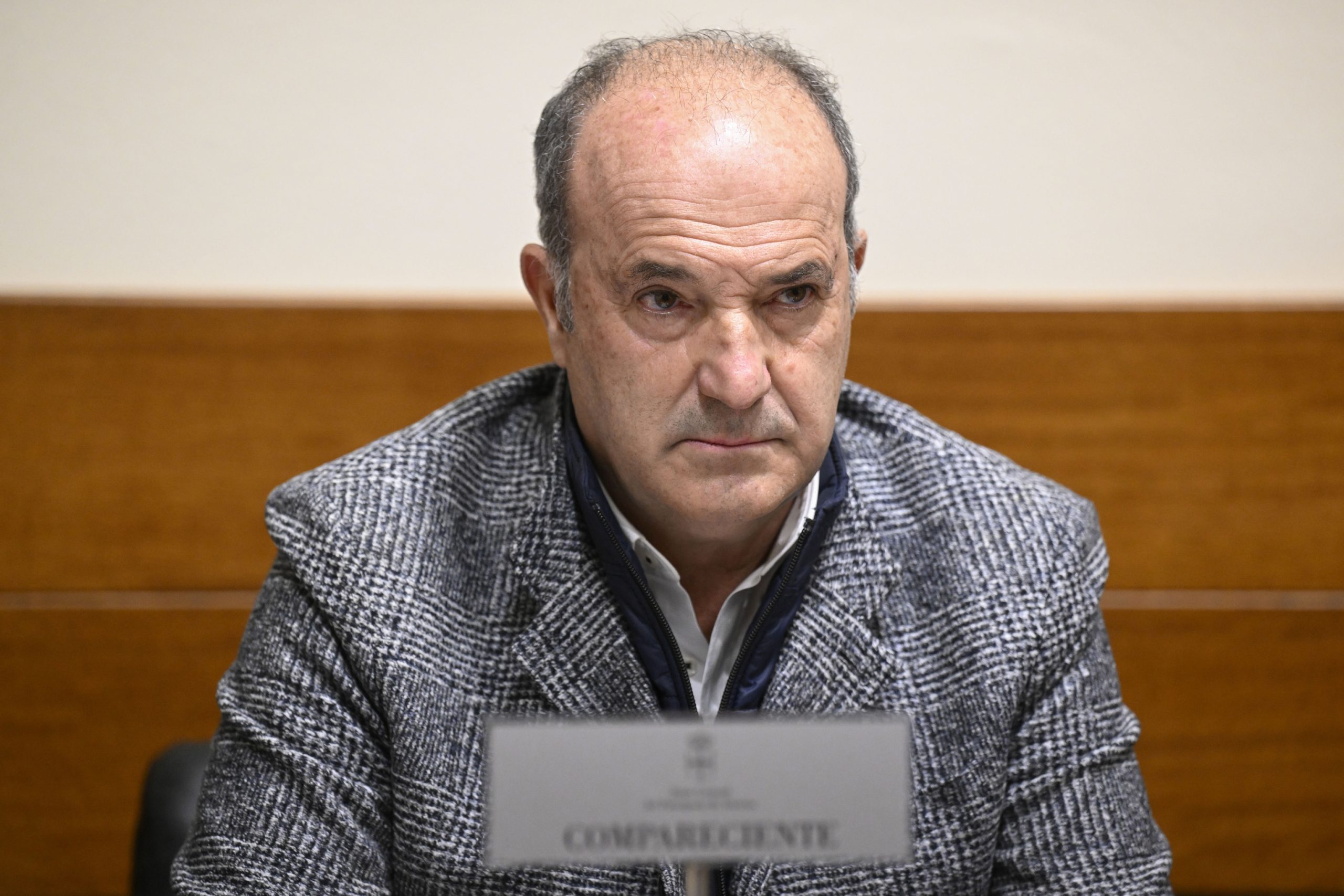 El empresario de la mina de Cerredo, Jesús Rodríguez Morán ('Chus Mirantes') declarando en enero por el accidente de Cerredo