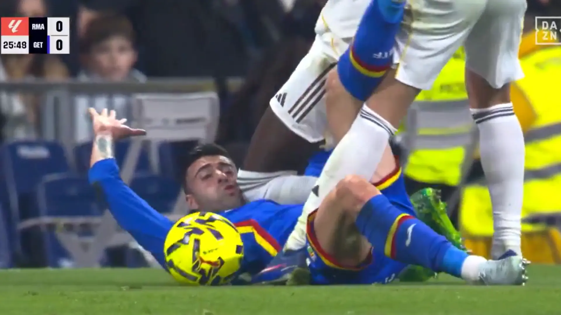 Rajadón de Diego Rico contra Rudiger por su rodillazo: «Si me pilla mal me podía haber dejado ahí, va a reventarme la cara»