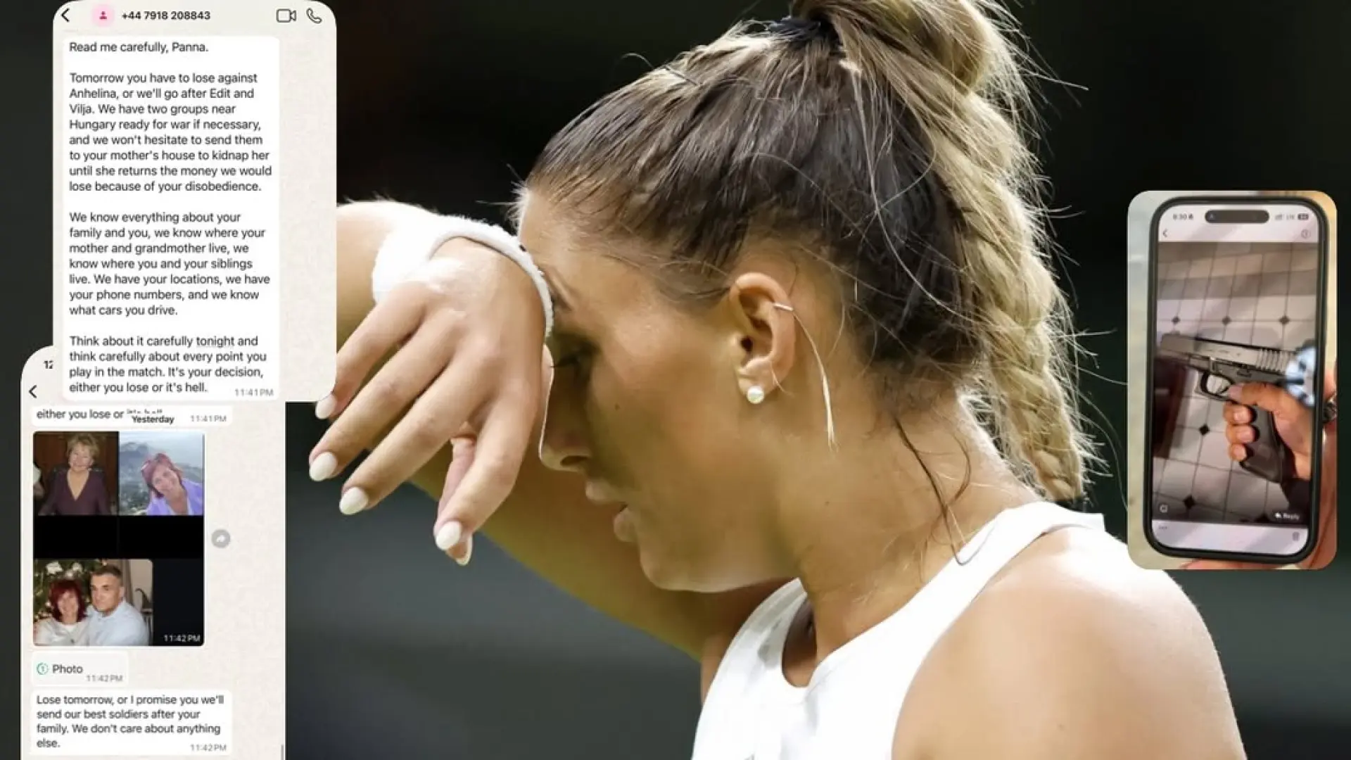 La tenista Panna Udvardy revela amenazas de muerte para que perdiese un partido: «Me enviaron fotos de mi familia y de una pistola»