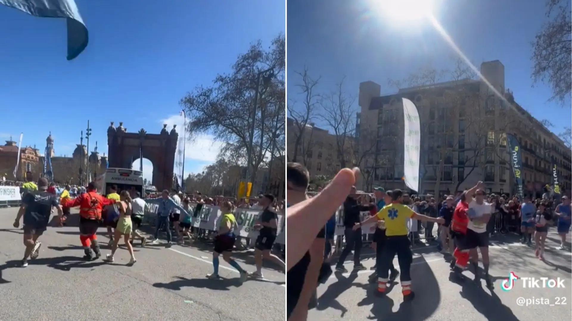 Polémica en la Maratón de Barcelona tras una emergencia médica: «¿Hasta qué punto hacemos el gilipollas por nuestra marca?»