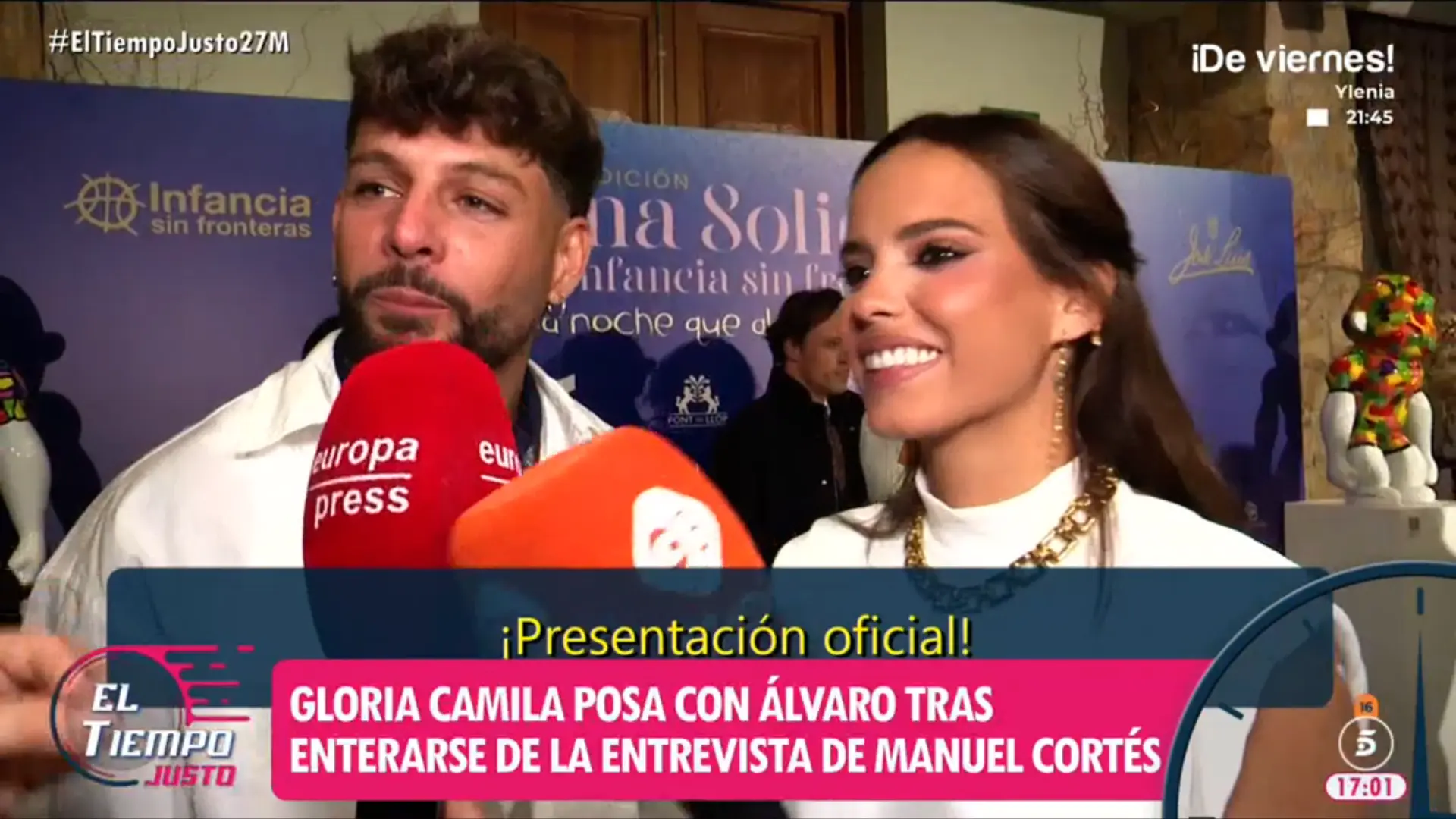 Álvaro García oficializa su relación con Gloria Camila y asegura que es «la mujer que ama»