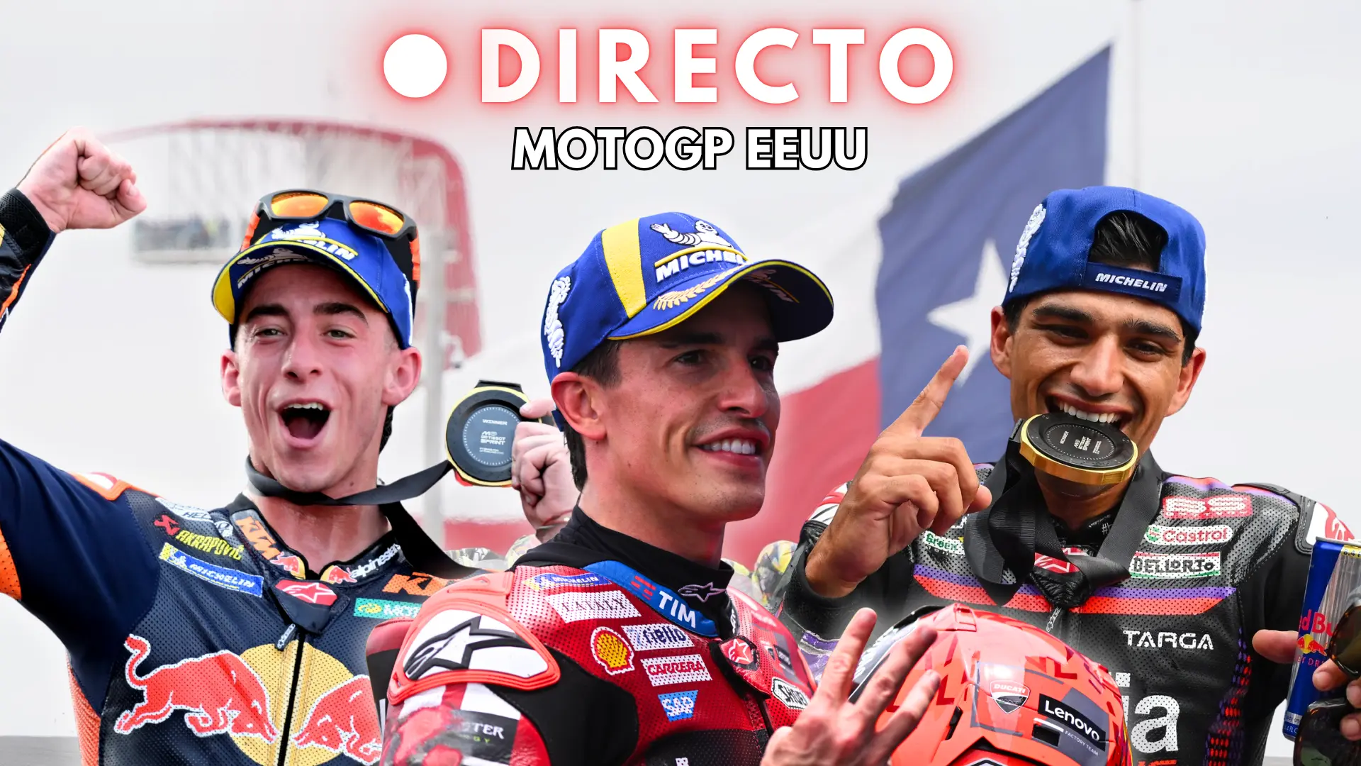 Gran Premio de MotoGP en EEUU, en directo: resultados y última hora de la carrera de Marc Márquez, Pedro Acosta y Jorge Martín