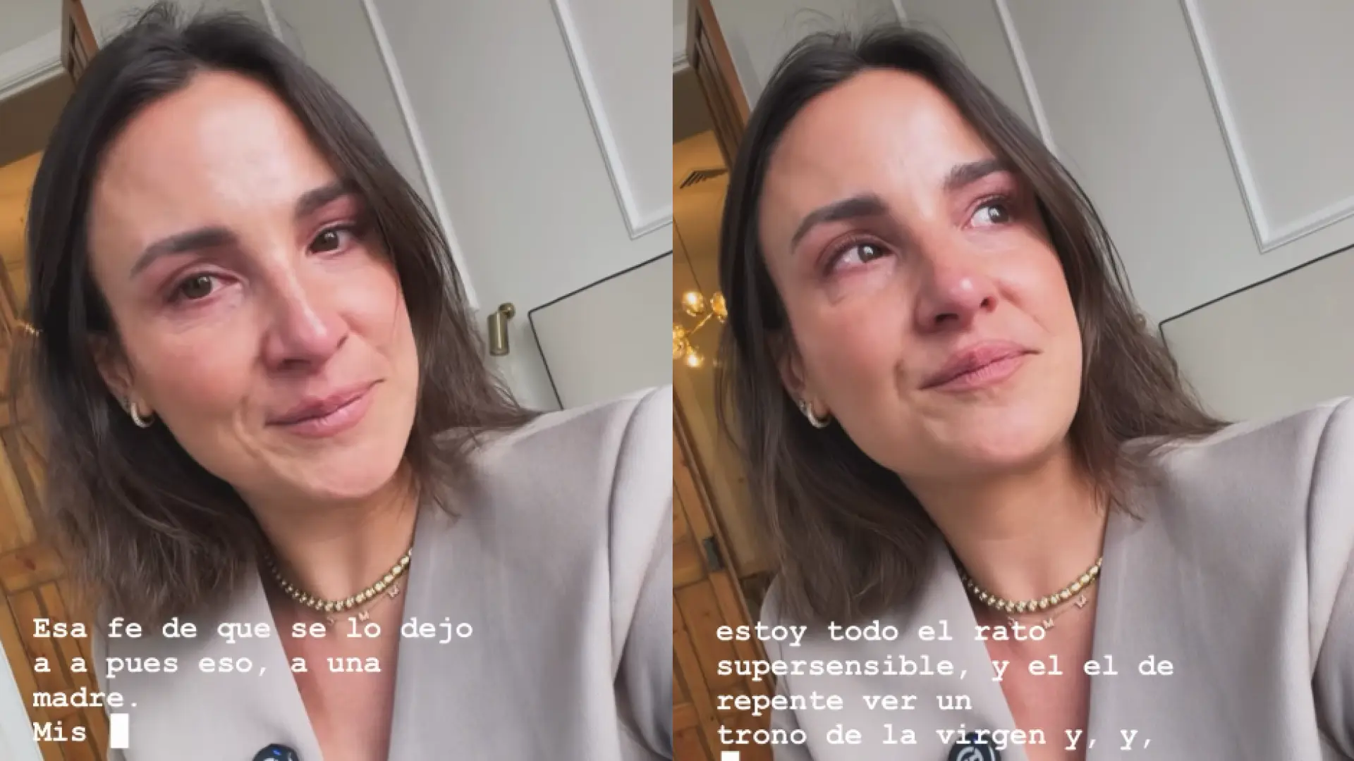 Marta Pombo se emociona con la Semana Santa de Málaga y habla de su fe en la Virgen: «Madre, en tus manos dejo a mis hijas»