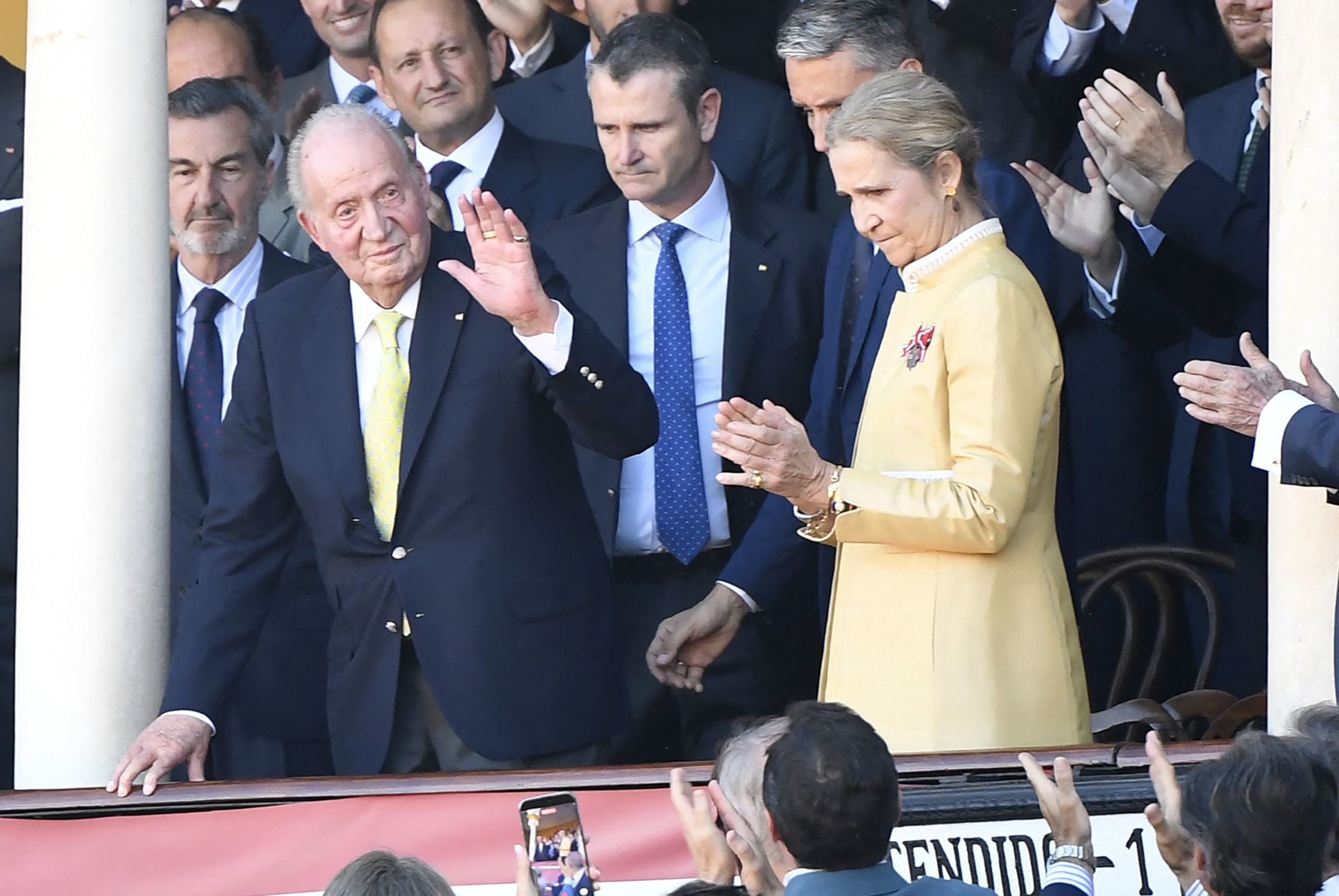 Juan Carlos I con la Infanta Elena