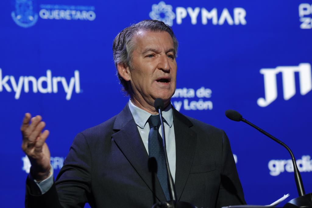 Alberto Núñez Feijóo, el jueves, en un acto en Madrid.