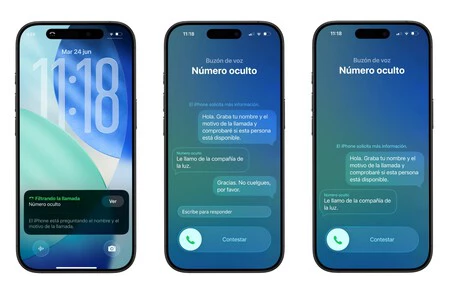Cómo se ve una llamada entrante con el filtro de llamada activo de iOS 26