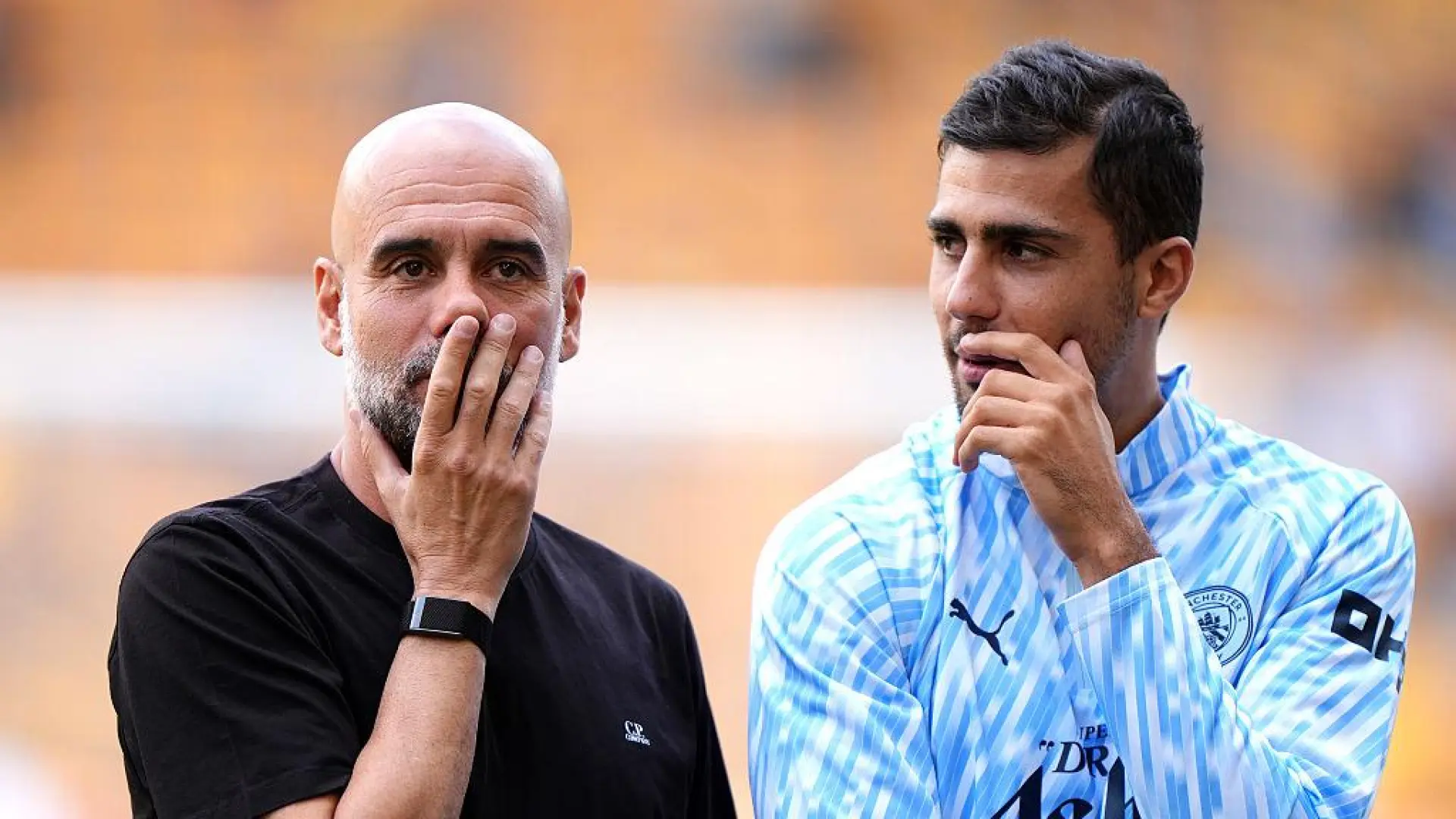 Guardiola, sobre los rumores de un posible fichaje de Rodri por el Real Madrid: «Conozco sus intenciones y las del club»