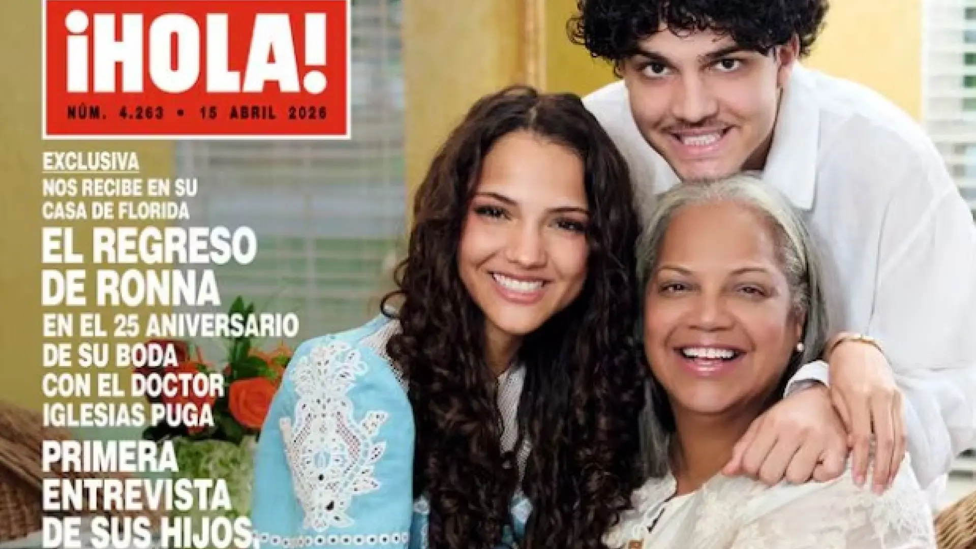 Ronna, la viuda de 'Papuchi', padre de Julio Iglesias, posa con sus hijos 20 años después de su muerte: «Tienen sus rasgos»