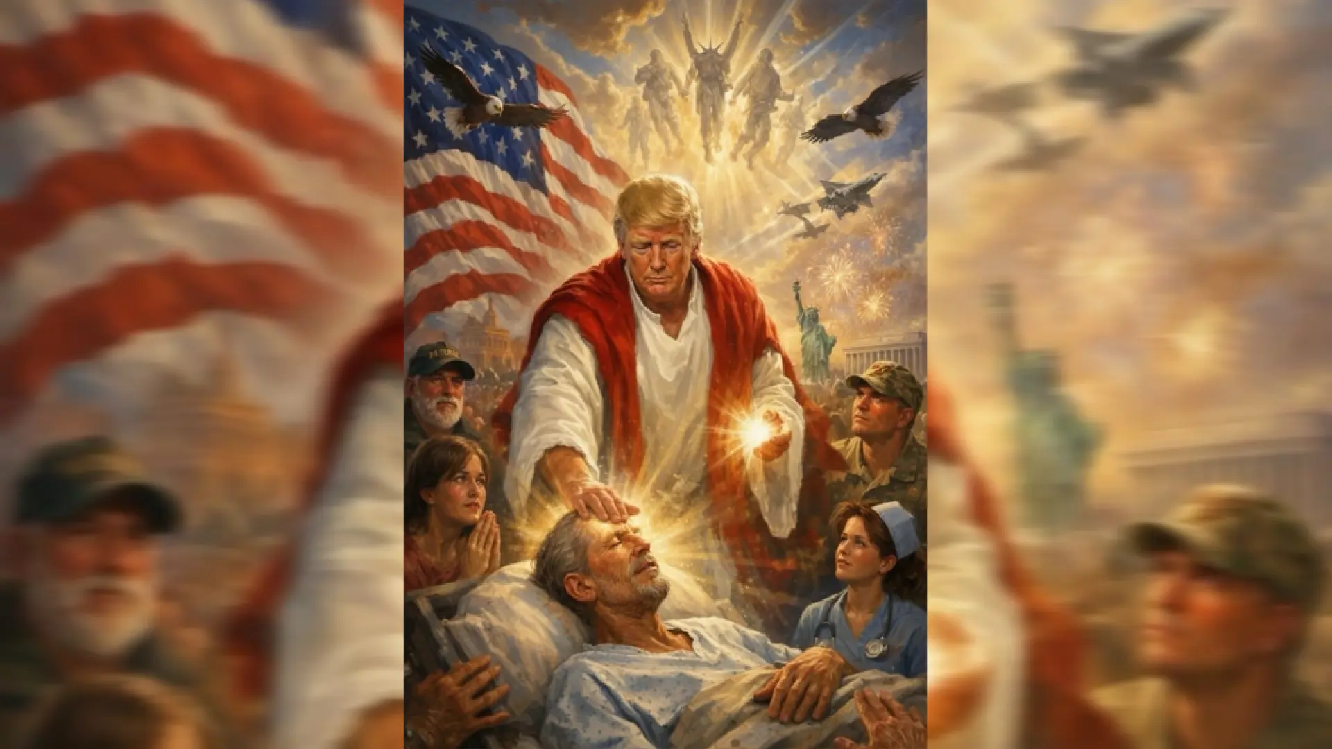 Trump borra la polémica foto creada con IA y niega que se retratara como Jesucristo: «Soy yo como un doctor»
