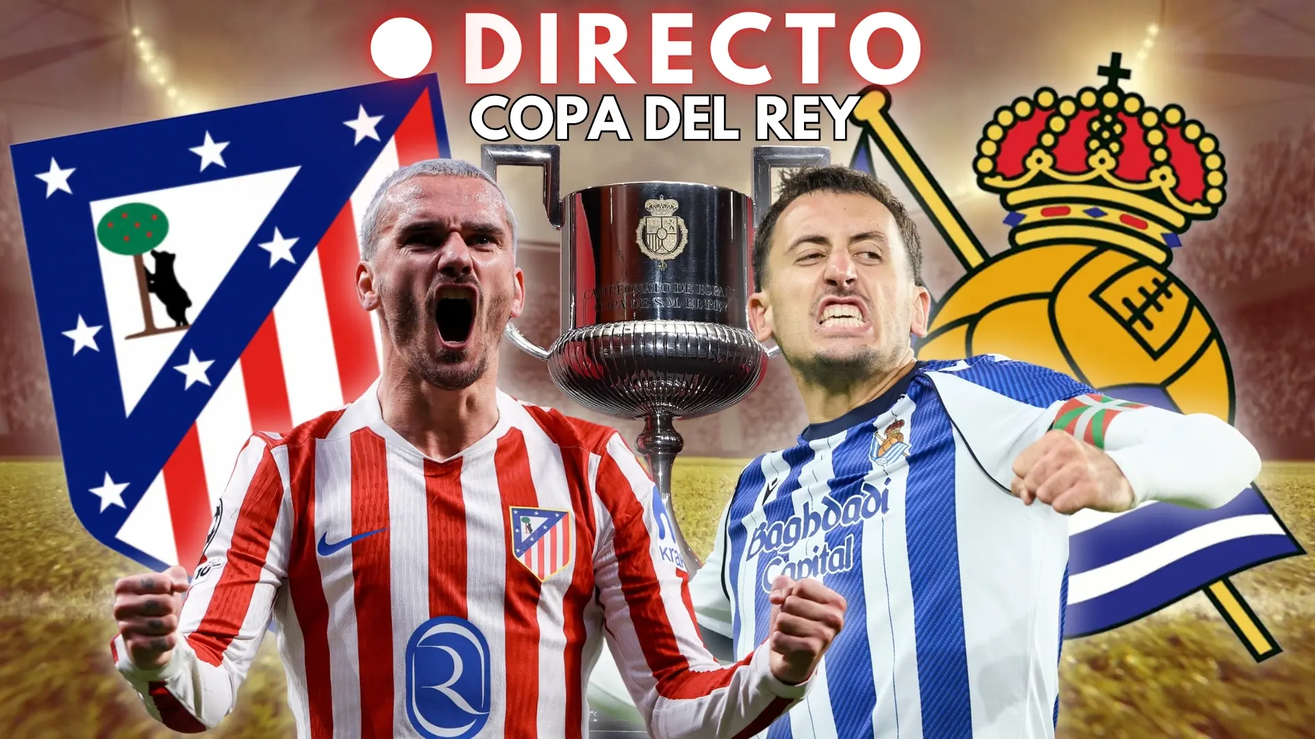 Atlético de Madrid – Real Sociedad, final de la Copa del Rey, en directo: últimas noticias de las aficiones en La Cartuja y alineaciones