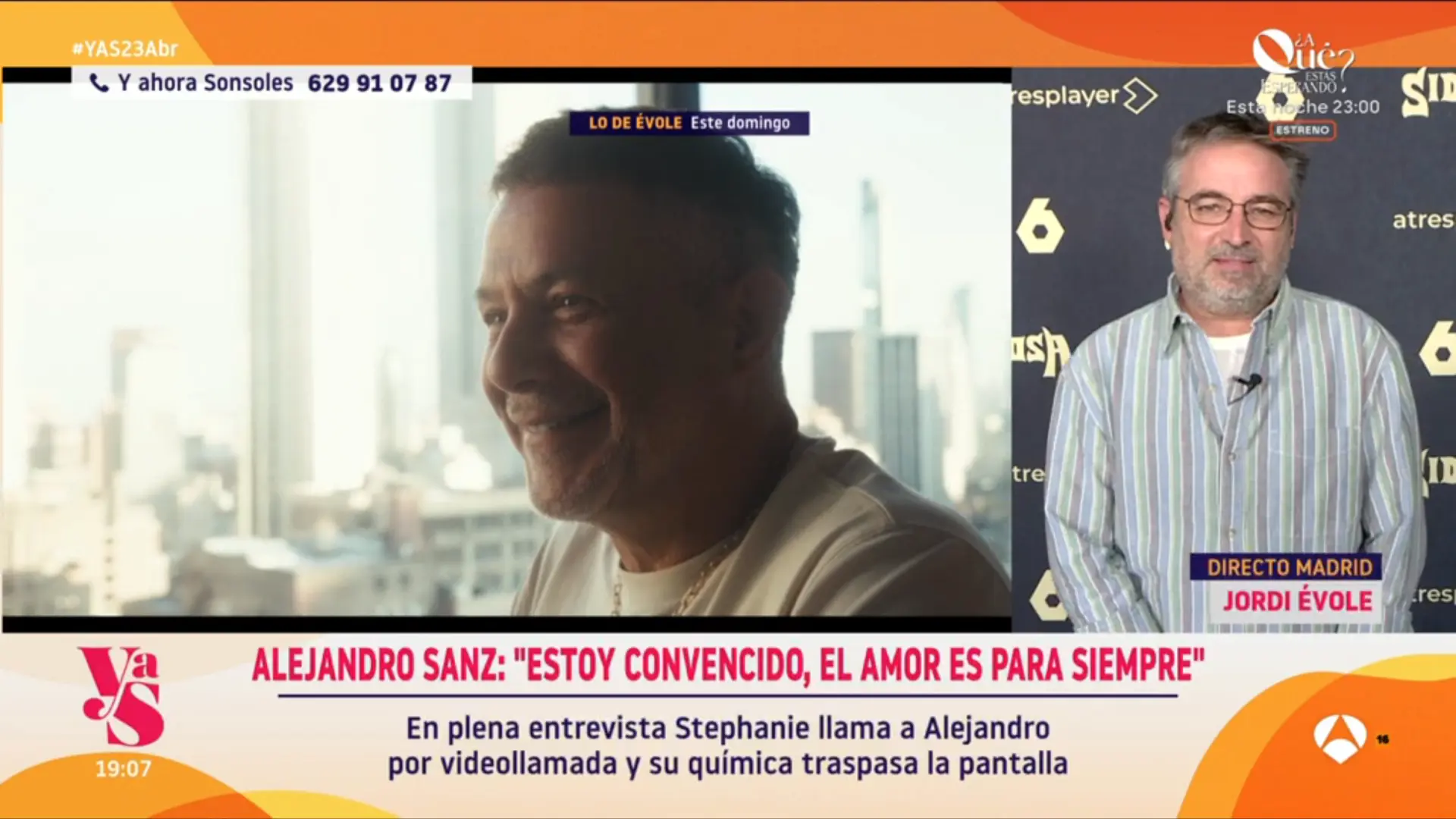 Alejandro Sanz protagoniza un momento inesperado en 'Lo de Évole' con una videollamada de Stephanie Cayo, su novia