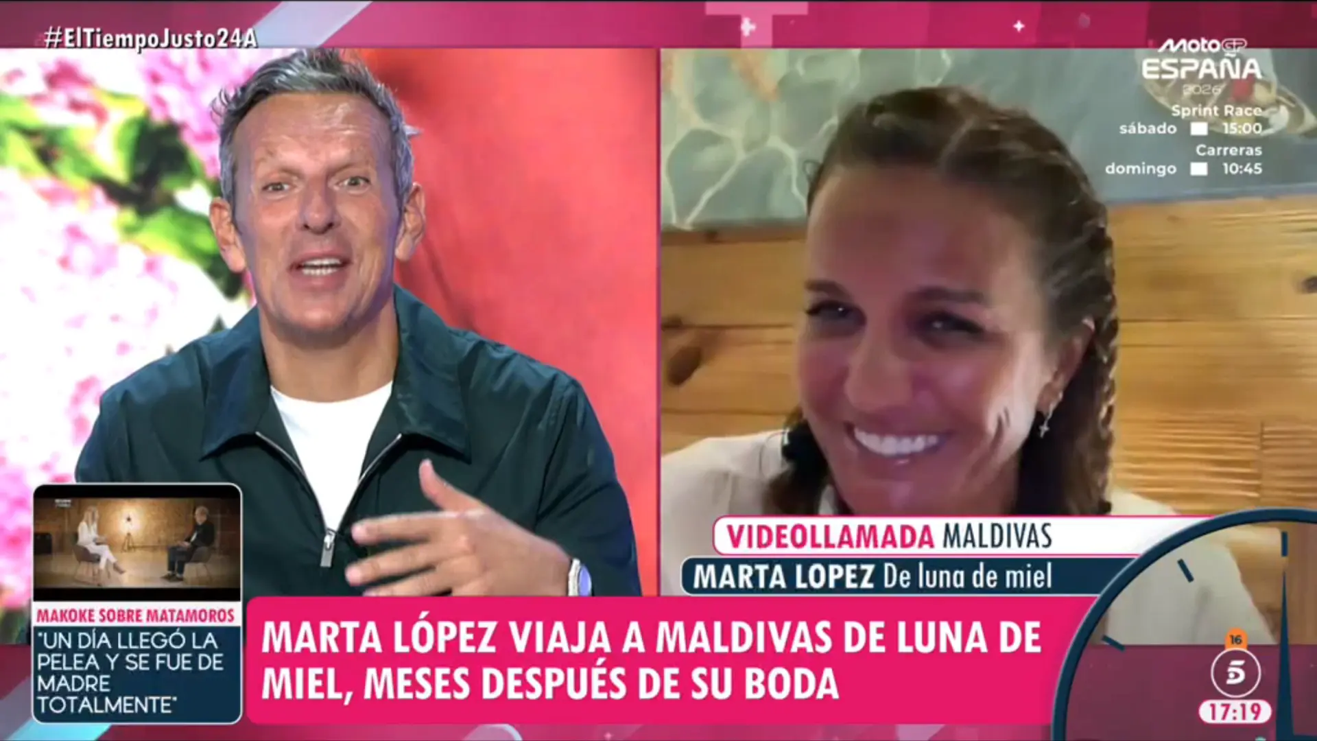Marta López disfruta de su luna de miel en Maldivas: «Llevamos dos días comiendo, tomando el sol y queriéndonos muchísimo»