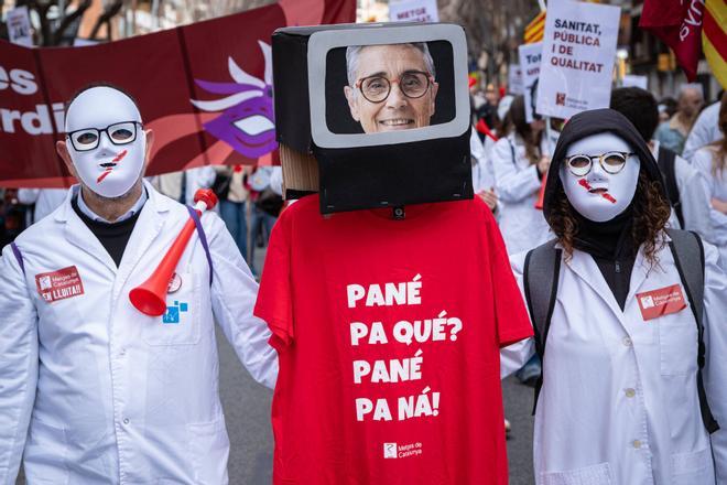 Los médicos de Catalunya encaran su décima jornada de huelga, prevista para el 27 de abril