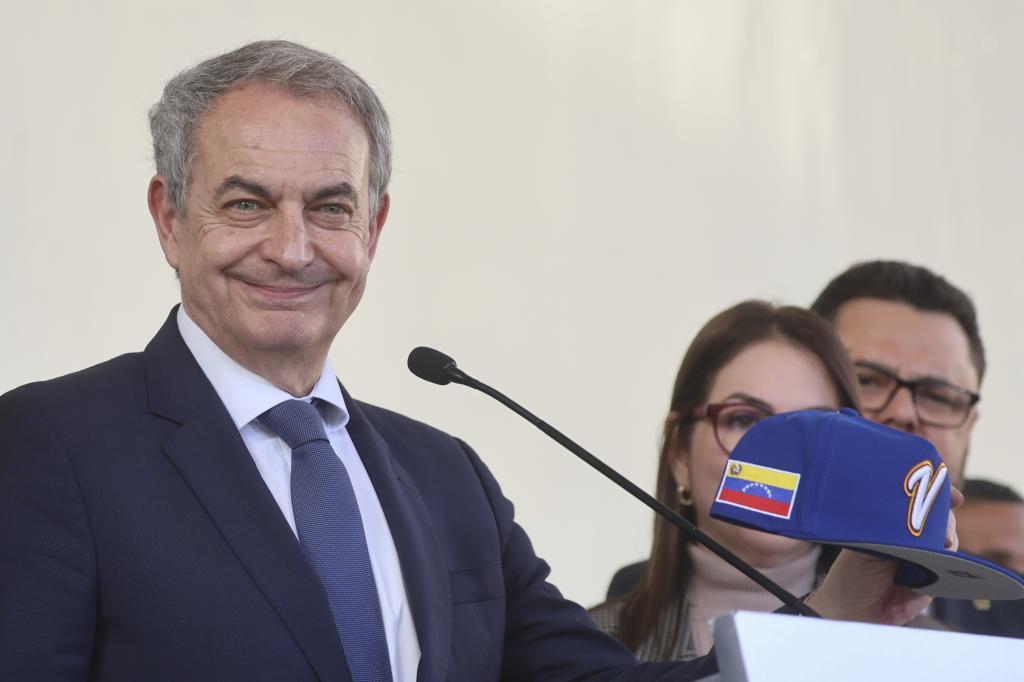 José Luis Rodríguez Zapatero, durante su visita a Caracas, el pasado marzo.