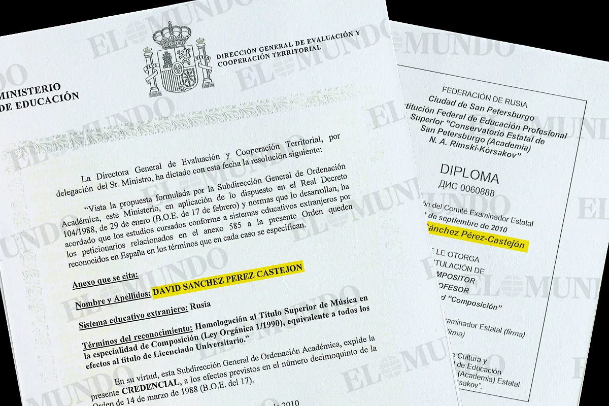 David Sánchez no aporta el título ruso original de director de orquesta que se homologó en España a toda velocidad