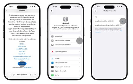 Beta pública iOS 26
