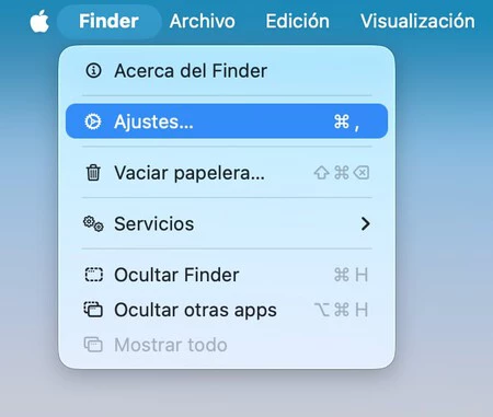 Ajustes Finder