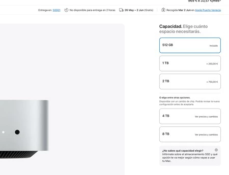 Opcion Minima Almacenamiento